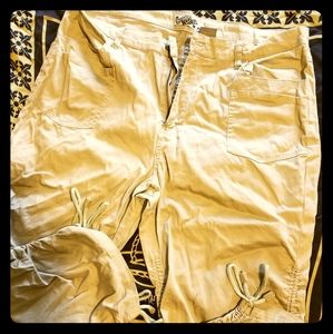 Crest Jeans cropped khaki pants.